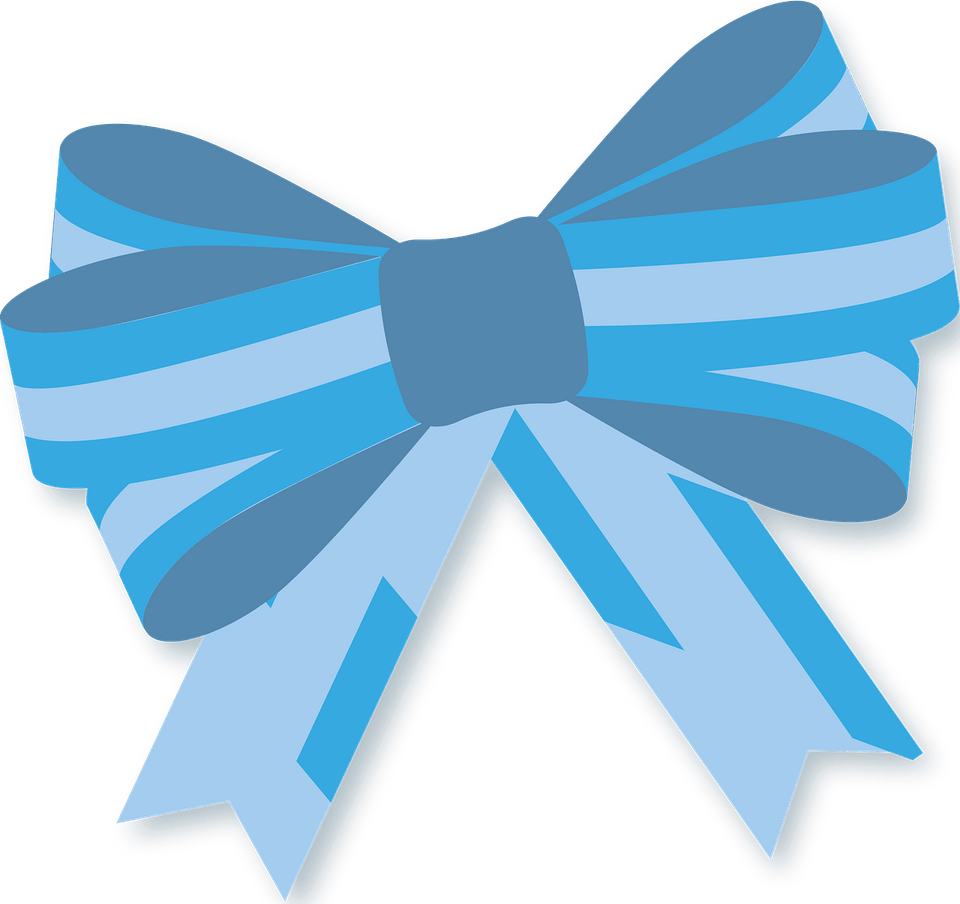Baby Blue Bow PNG