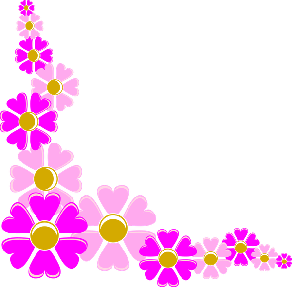 Cute Flower Border PNG