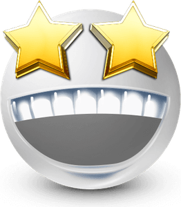 Star Eyes Emoji PNG