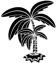 Palm Tree Black PNG