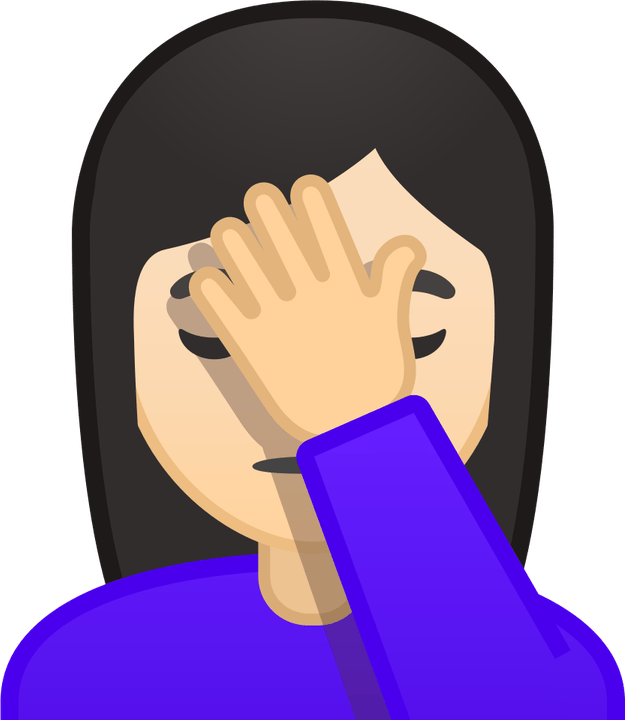 Facepalm Emoji PNG