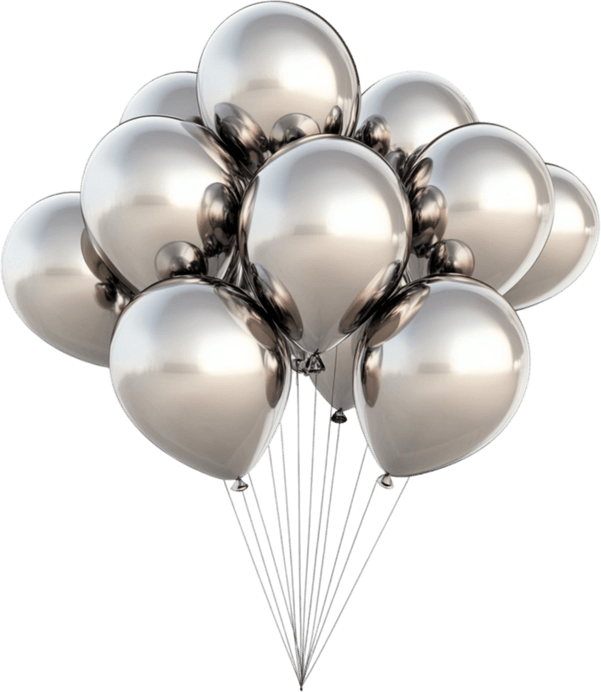 Silver Balloon PNG