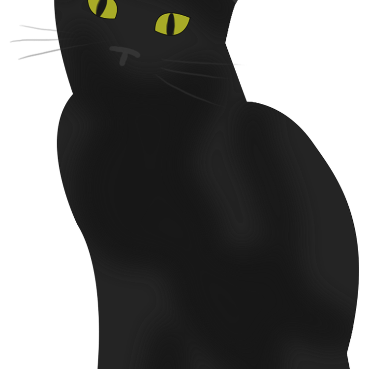 Black Cat Yellow Eyes PNG