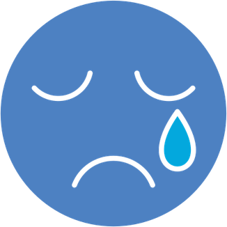 Crying Blue Emoji PNG
