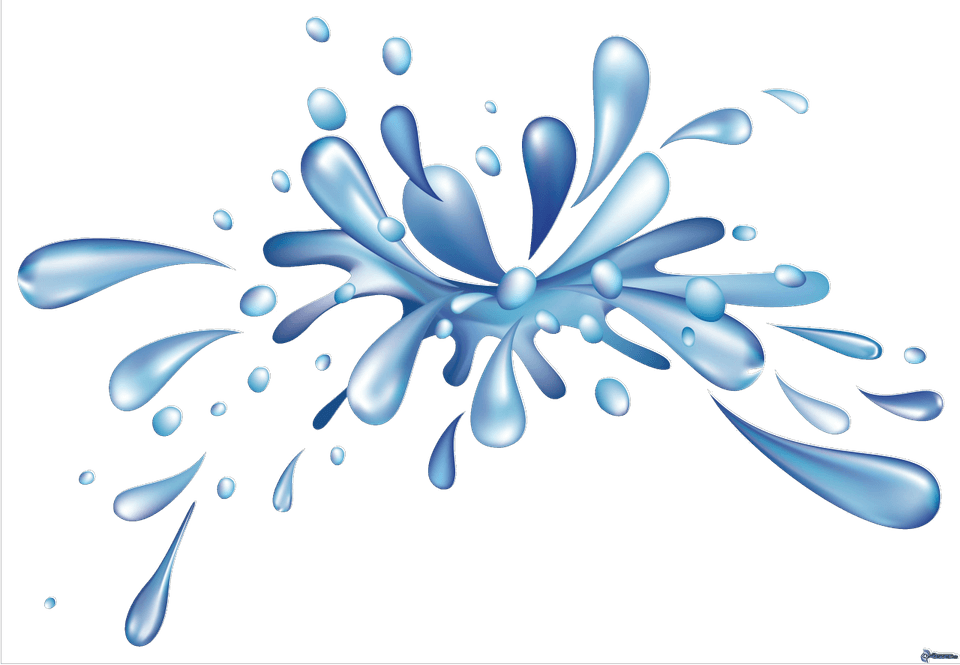 Cartoon Water Splash PNG