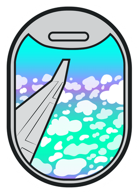 Airplane Window Frame PNG