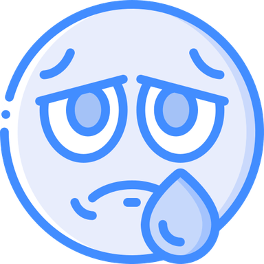 Crying Blue Emoji PNG