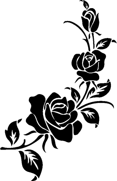 Silhouette Flower PNG