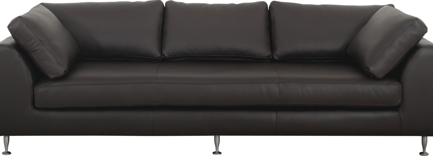 Black Leather Sofa PNG