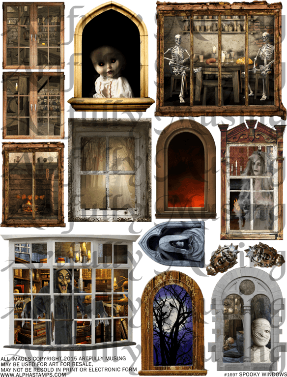 Halloween Village Display PNG