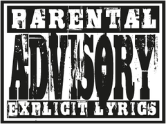 White Parental Advisory PNG