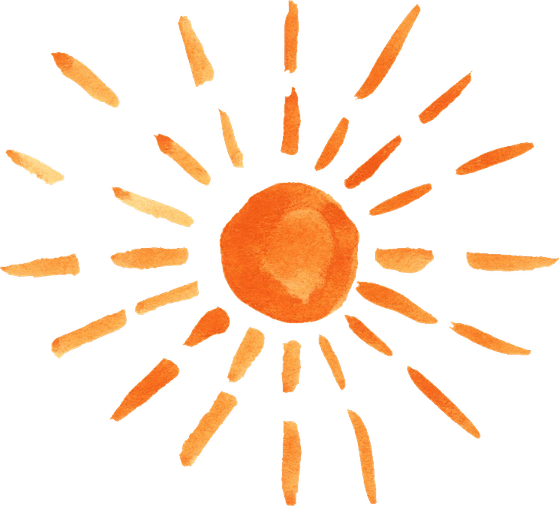 Watercolor Sun PNG