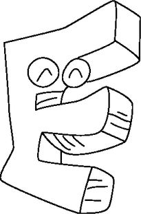 Alphabet Lore Letter E PNG