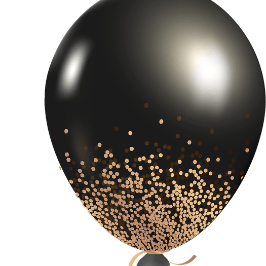 Black And Gold Balloons PNG
