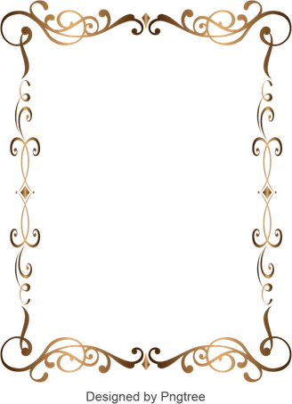 Corner Elegant Gold Border PNG