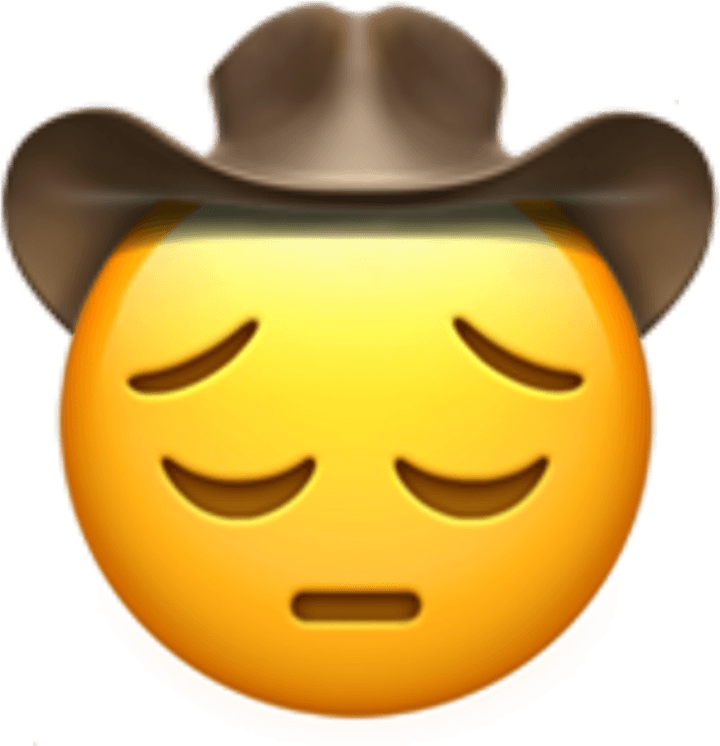 Sad Cowboy Emoji PNG