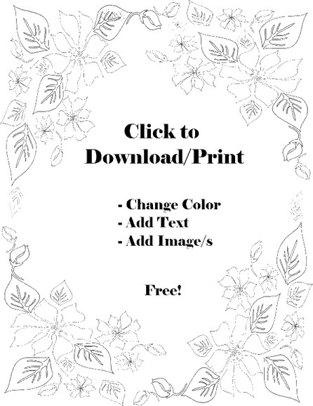 Border Flower Black And White PNG
