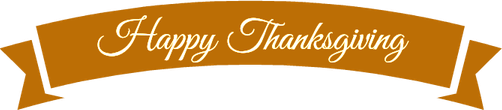 Happy Thanksgiving Banner PNG