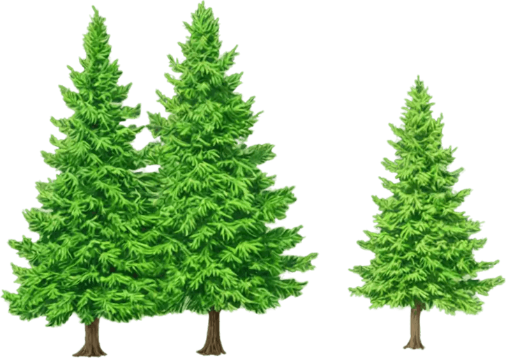 Cartoon Evergreen Tree PNG