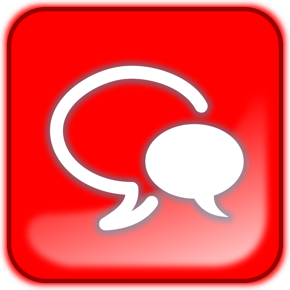 Red Text Bubble PNG