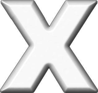 X White PNG