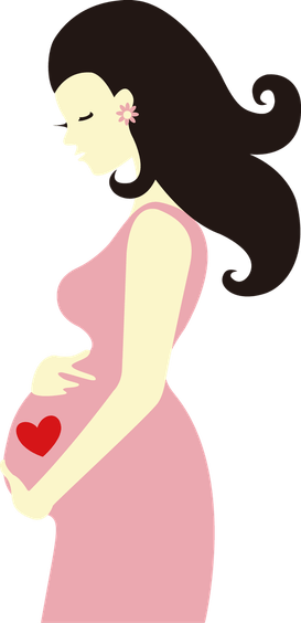 Pregnant Woman Cartoon PNG