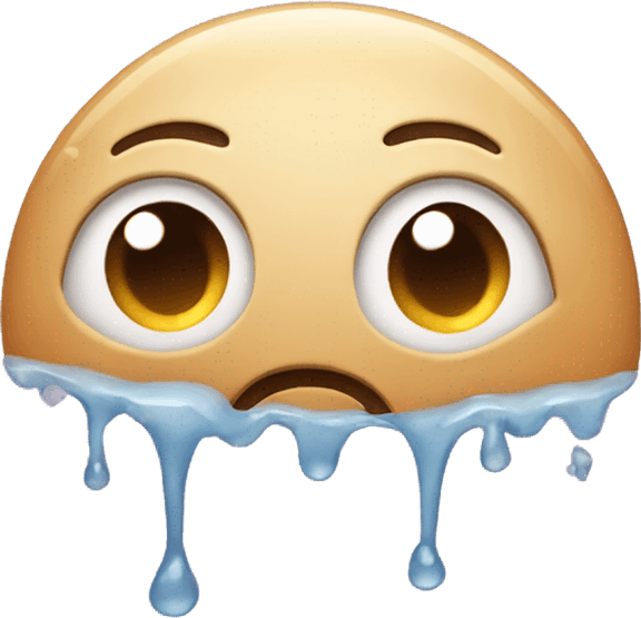 Melting Face Emoji PNG