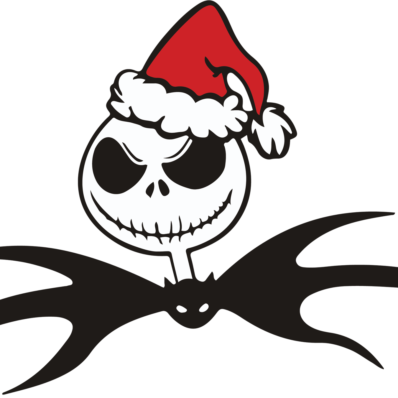 Jack Skellington With Santa Hat PNG