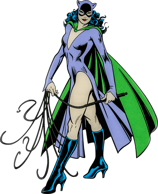 Fornite Catwoman Comic Book Outfit PNG