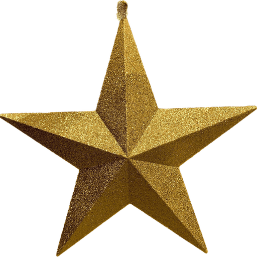Gold Glitter Star PNG