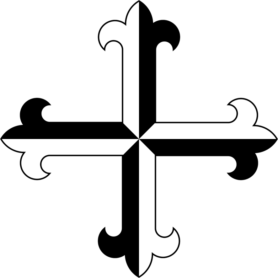 Black And White Cross PNG