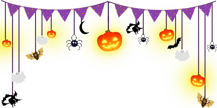 Halloween Party Decorations PNG