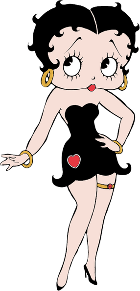 Black Betty Boop PNG