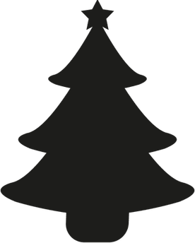 Black Christmas Tree PNG