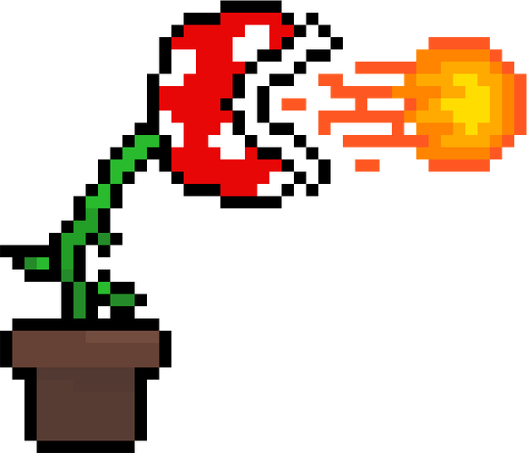 Fire Plant Mario PNG