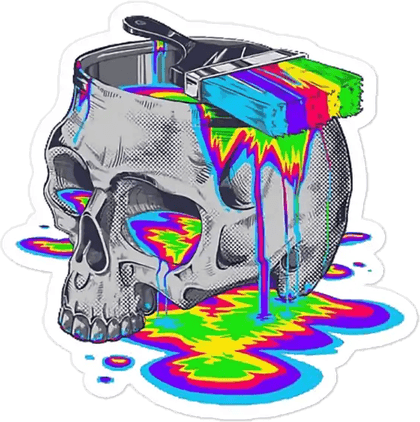 Dripping Skull PNG