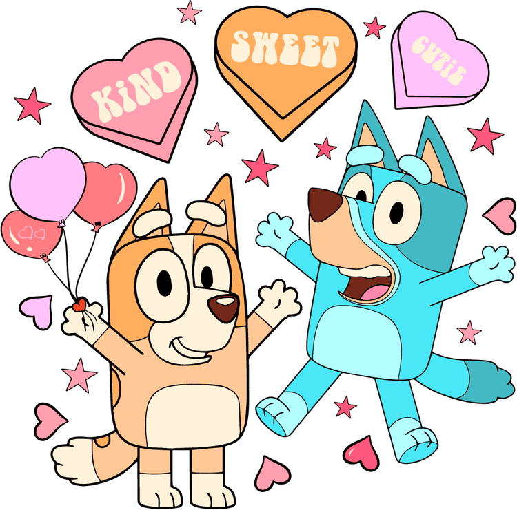 Bluey Valentine PNG