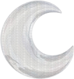 White Crescent Moon PNG