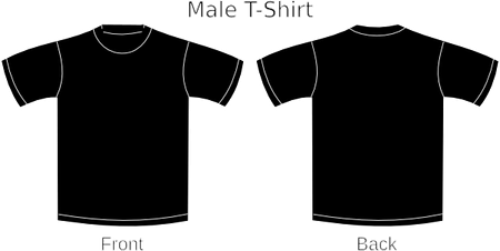 T Shirt Template Black PNG
