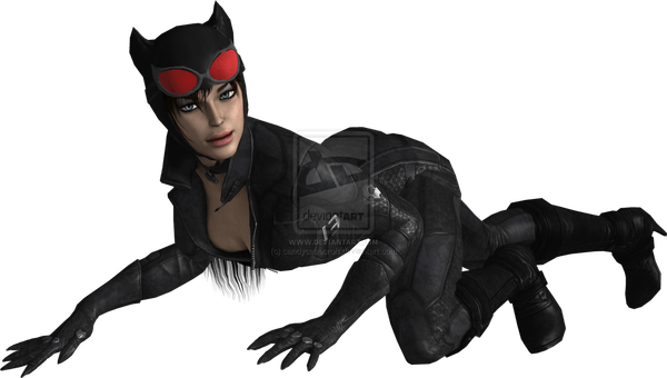 Fornite Catwoman Comic Book Outfit PNG