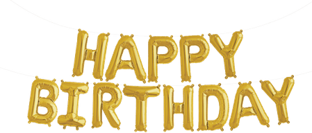 Happy Birthday Foil Balloon PNG