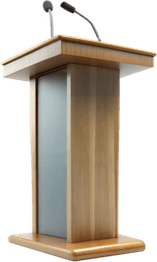 Podium With Microphone PNG