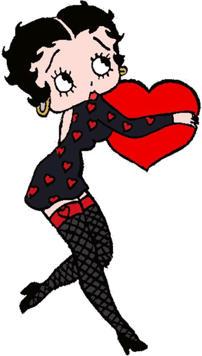 Black Betty Boop PNG
