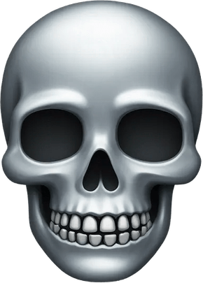 Silver Skull PNG