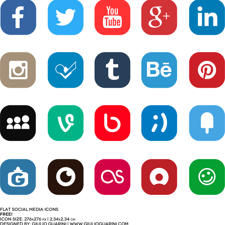 Social Media Logos PNG