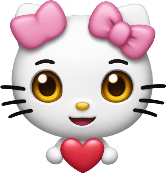 Hello Kitty Heart Eyes PNG