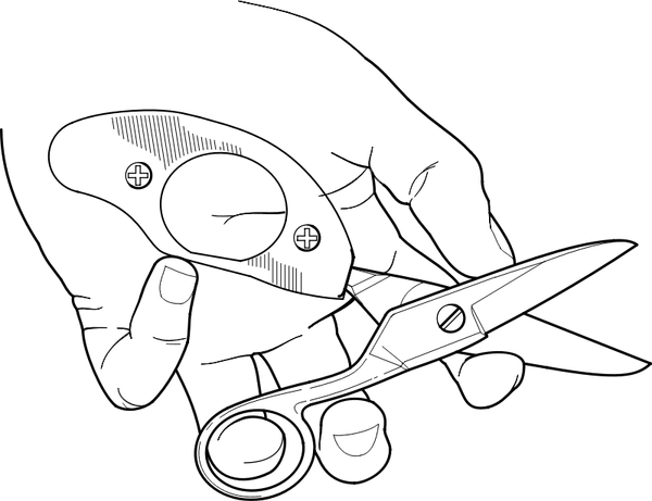 Hand With Scissors PNG