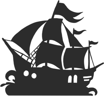 Pirate Ship Outline PNG