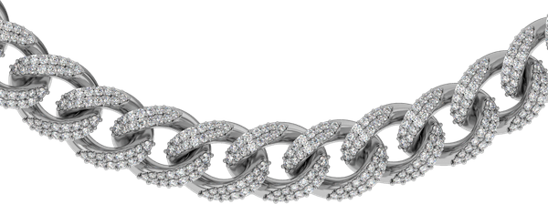 Diamond Cuban Link Chain PNG
