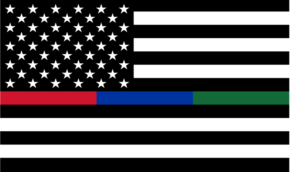 American Flag Black PNG